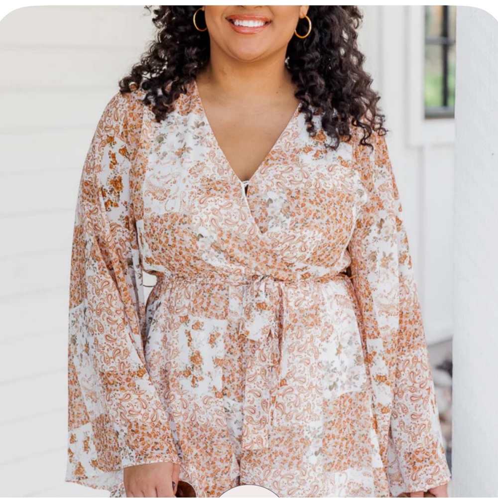 Floral & Paisley XL Boutique Romper